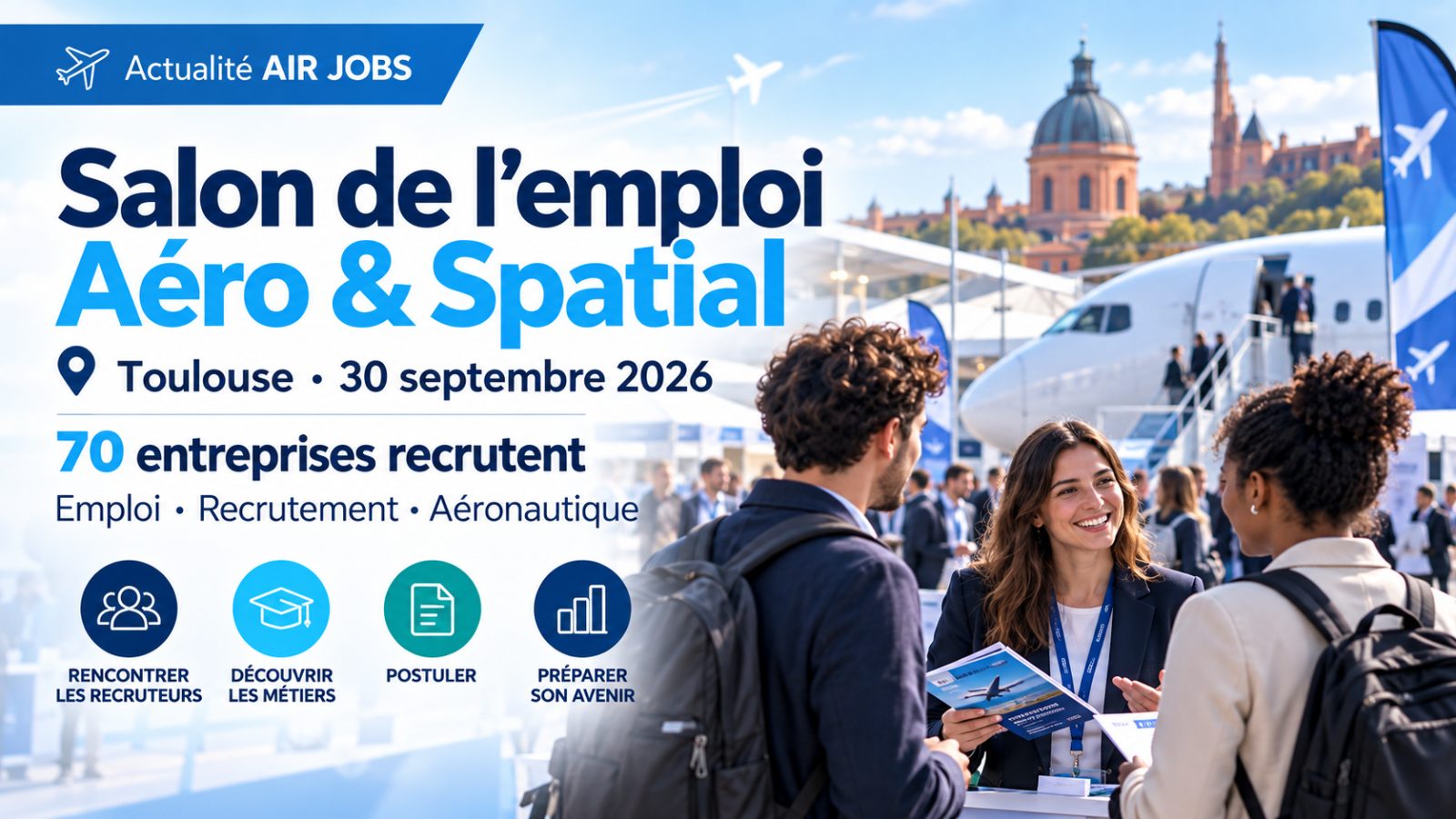 Salon Aéro & Spatial à Toulouse : 70 entreprises recrutent le 30 septembre 2026