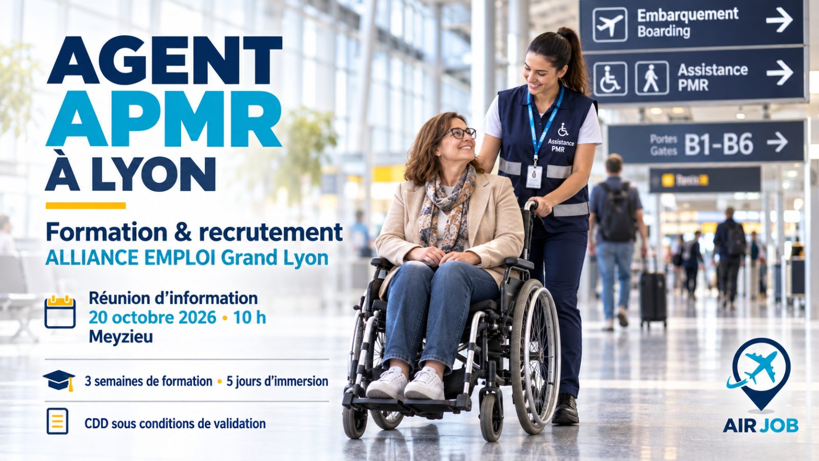 ALLIANCE EMPLOI : devenir agent APMR à Lyon-Saint-Exupéry