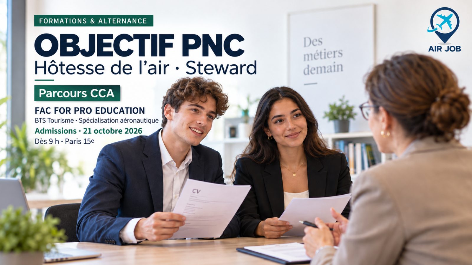 Objectif PNC et CCA : admissions FAC FOR PRO à Paris le 21 octobre