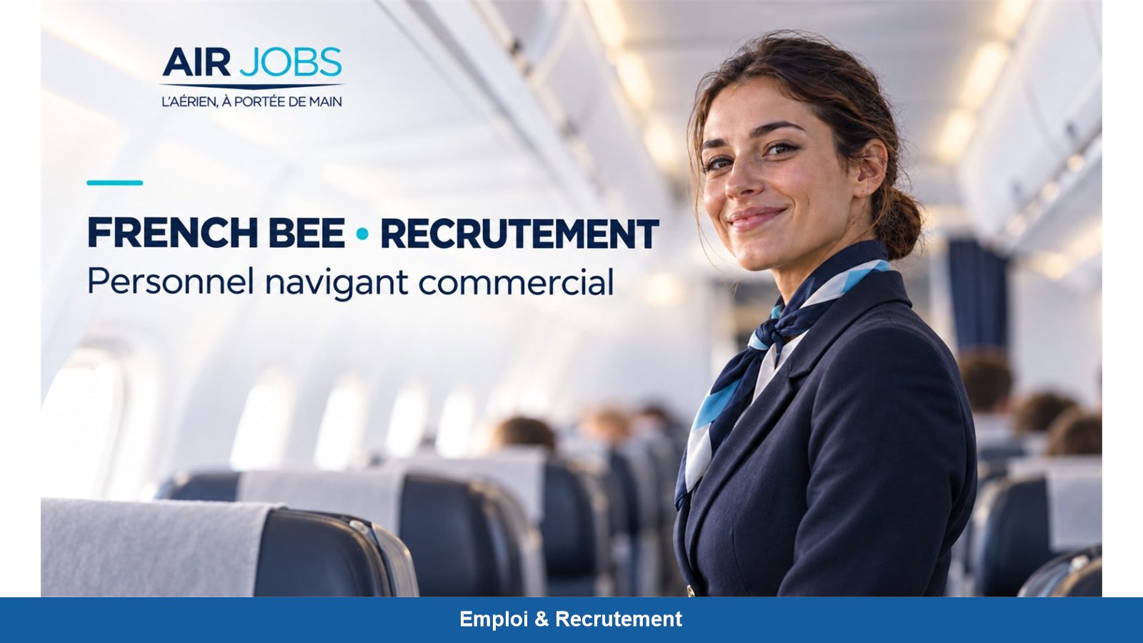 French bee recrute à Orly : hôtesses de l'air et stewards PNC en CDD